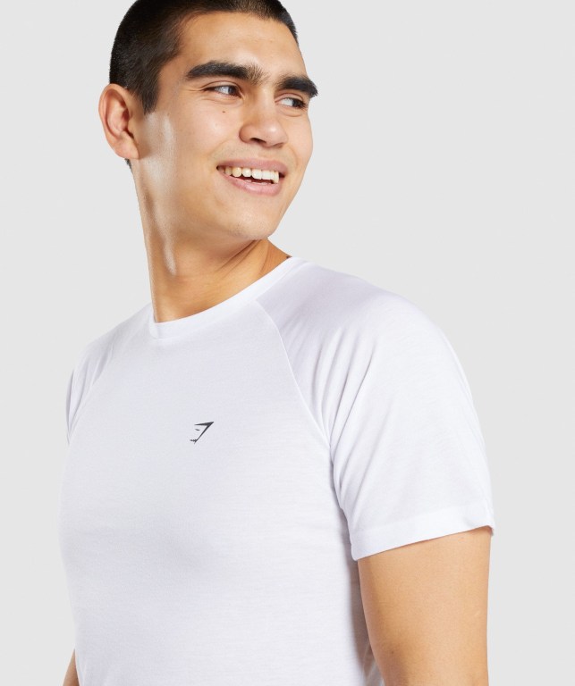 Sudaderas Gymshark Studio Hombre Blancos | SKkg2vd6aiA