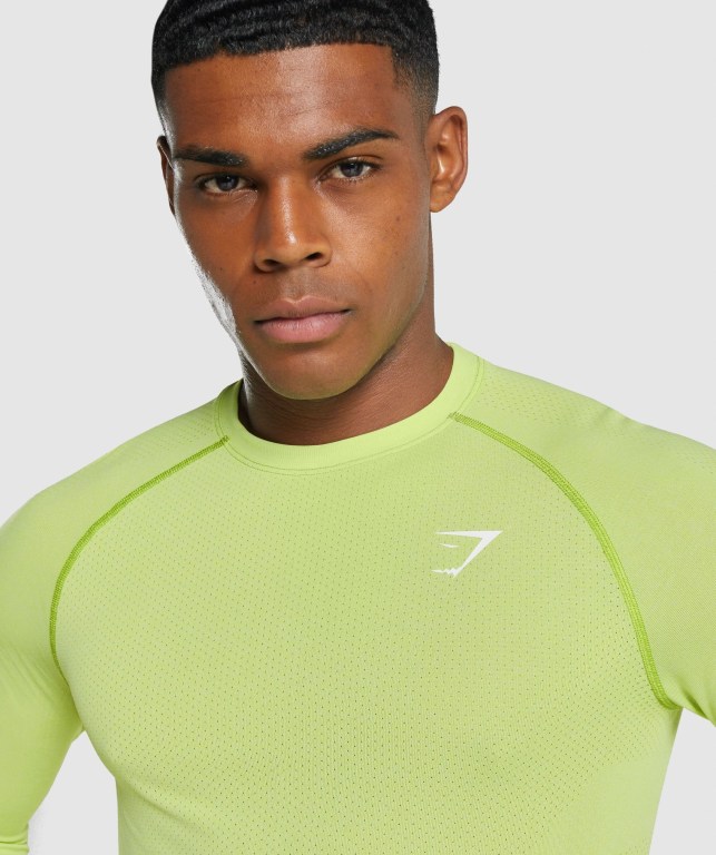 Sudaderas Gymshark Vital Light seamless Hombre Amarillos | 2uYGDaklNdU