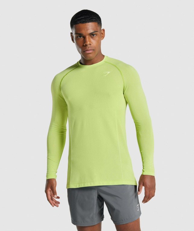 Sudaderas Gymshark Vital Light seamless Hombre Amarillos | 2uYGDaklNdU