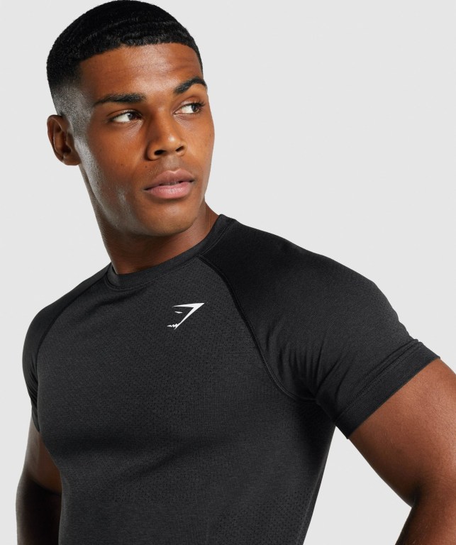 Sudaderas Gymshark Vital Light seamless Hombre Negros | 9pKgWZsAw12