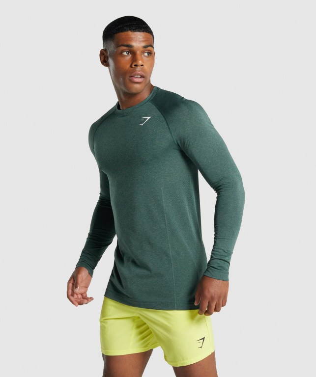 Sudaderas Gymshark Vital Light seamless Hombre Verdes Oscuro | oahfuajNPKe