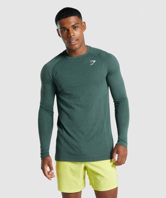 Sudaderas Gymshark Vital Light seamless Hombre Verdes Oscuro | oahfuajNPKe