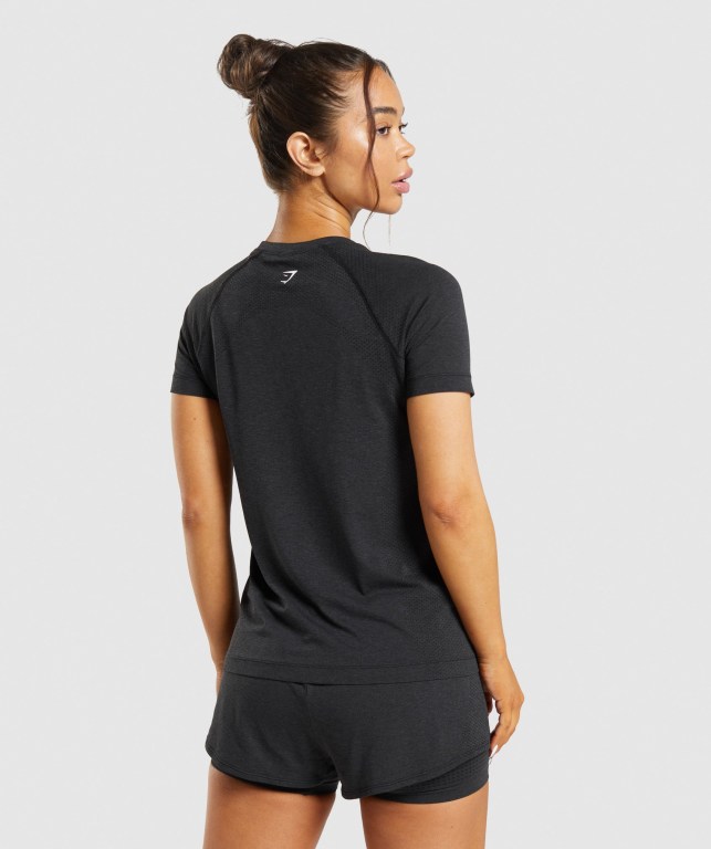 Sudaderas Gymshark Vital Seamless 2.0 Light Mujer Negros | 2MJzjGVr7Nh