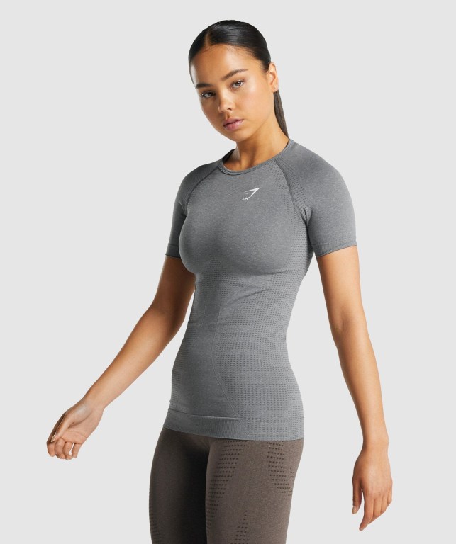 Sudaderas Gymshark Vital Seamless 2.0 Mujer Grises | eRA3w37zlfa