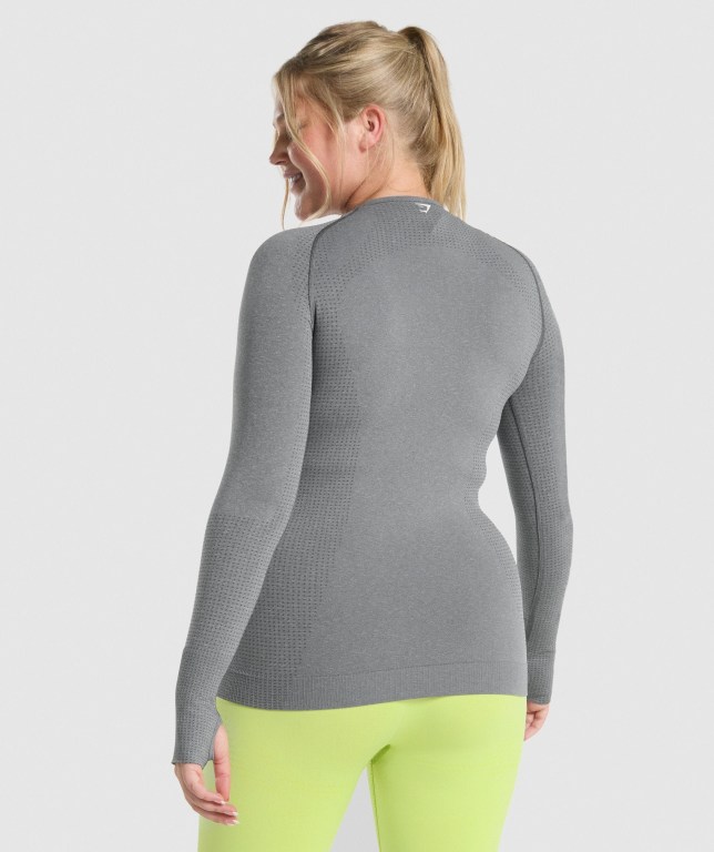 Sudaderas Gymshark Vital Seamless 2.0 Top Mujer Grises | DV5oiNI5ojX