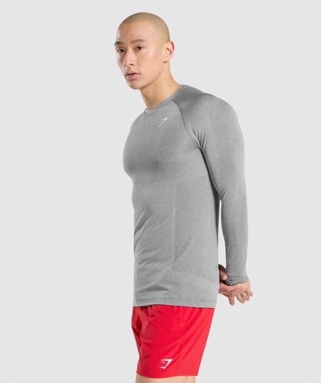 Sudaderas Gymshark Vital Seamless Hombre Grises | tRLkuFkDcL6