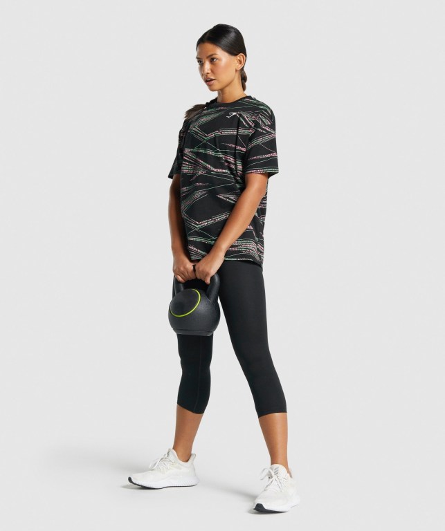 Sudaderas Gymshark Zone Graphic Mujer Negros Verdes | DbajZM8GUUO