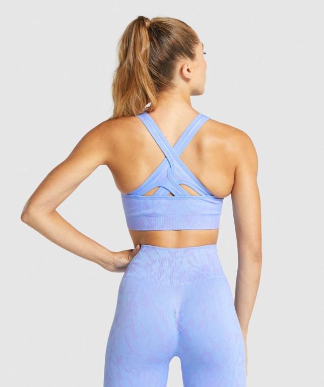 Sujetadores Deportivos Gymshark Adapt Animal Seamless Sports Bra Mujer Azules Claro | koik1pYi3Wx