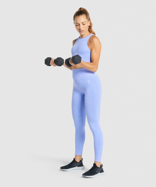 Sujetadores Deportivos Gymshark Adapt Animal Seamless Sports Bra Mujer Azules Claro | koik1pYi3Wx