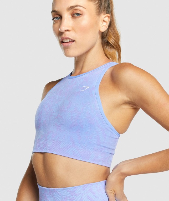 Sujetadores Deportivos Gymshark Adapt Animal Seamless Sports Bra Mujer Azules Claro | koik1pYi3Wx