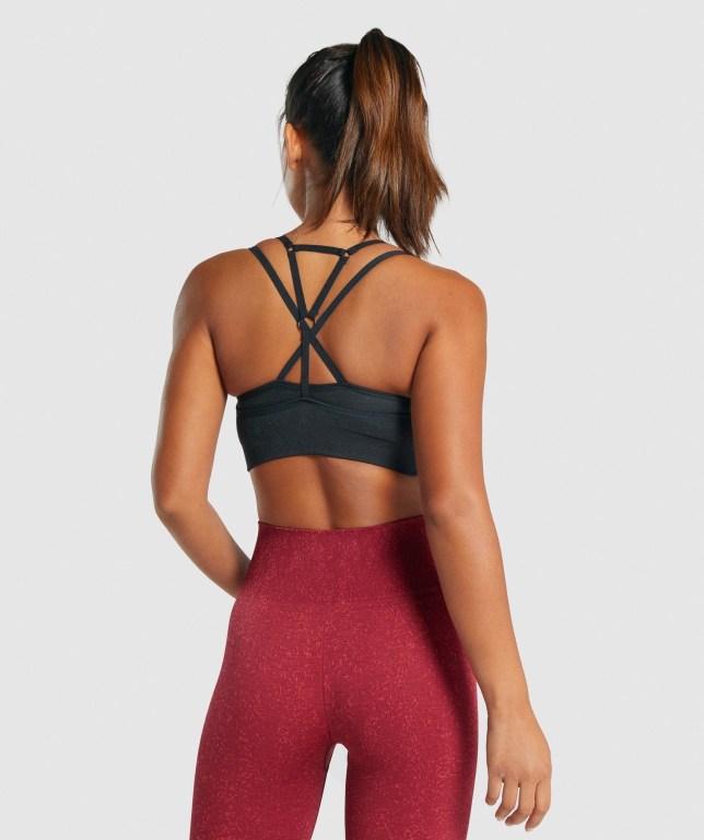 Sujetadores Deportivos Gymshark Adapt Fleck Seamless Sports Bra Mujer Negros | FBSvnzSUT8K