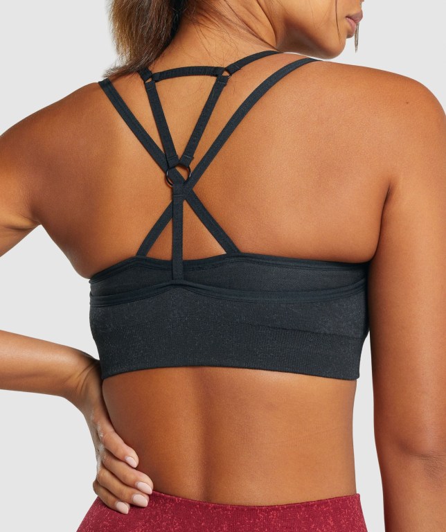 Sujetadores Deportivos Gymshark Adapt Fleck Seamless Sports Bra Mujer Negros | FBSvnzSUT8K