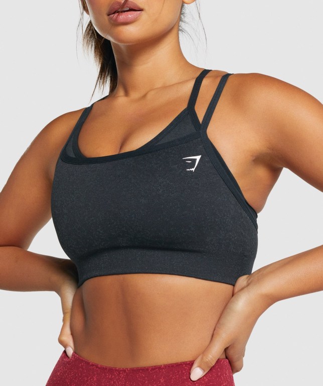 Sujetadores Deportivos Gymshark Adapt Fleck Seamless Sports Bra Mujer Negros | FBSvnzSUT8K