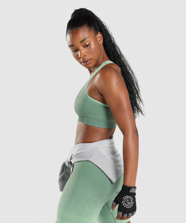 Sujetadores Deportivos Gymshark Adapt Ombre Seamless Sports Bra Mujer Verdes Verdes Claro | FMc7VeLHE4K