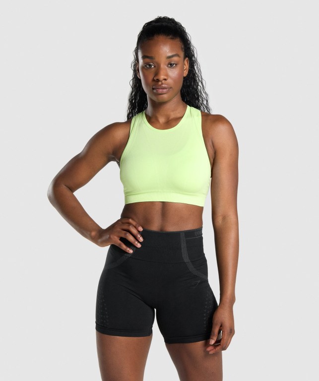 Sujetadores Deportivos Gymshark Apex Seamless Sports Bra Mujer Verdes Verdes Claro | a614Zsz9O9R