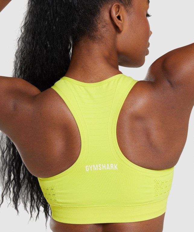 Sujetadores Deportivos Gymshark Energy Seamless Sports Bra Mujer Amarillos | ZJPOSCpAMTm