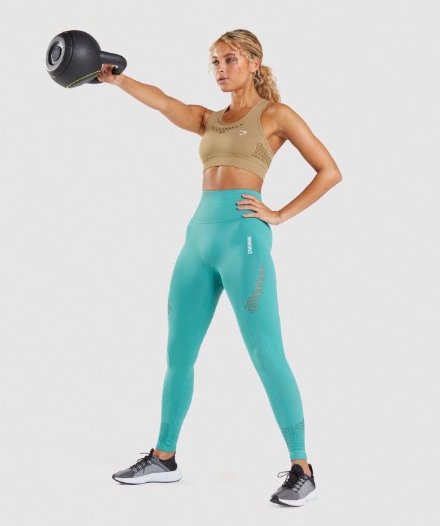 Sujetadores Deportivos Gymshark Energy Seamless Sports Bra Mujer Marrom | wG8VGWap3mp