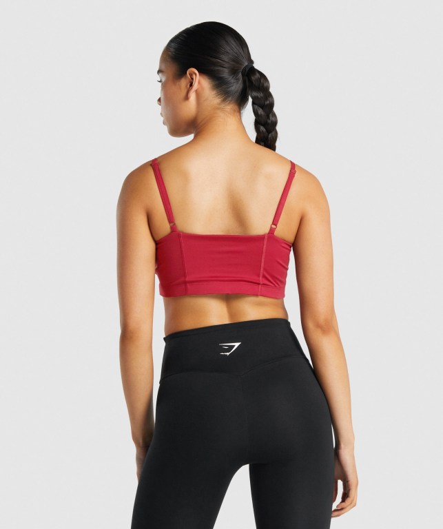 Sujetadores Deportivos Gymshark Entrenamiento Bandeau Mujer Vino | ZOgaHCsBsfT