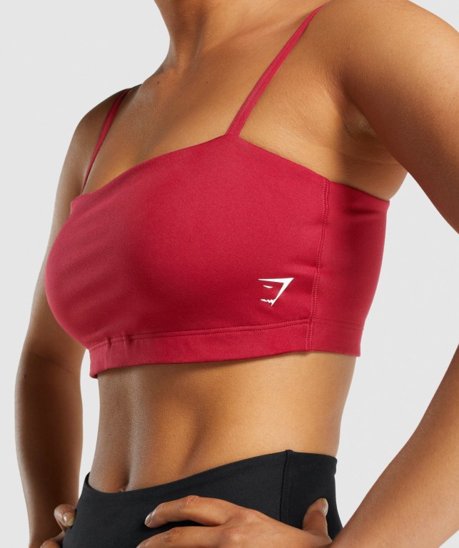 Sujetadores Deportivos Gymshark Entrenamiento Bandeau Mujer Vino | ZOgaHCsBsfT