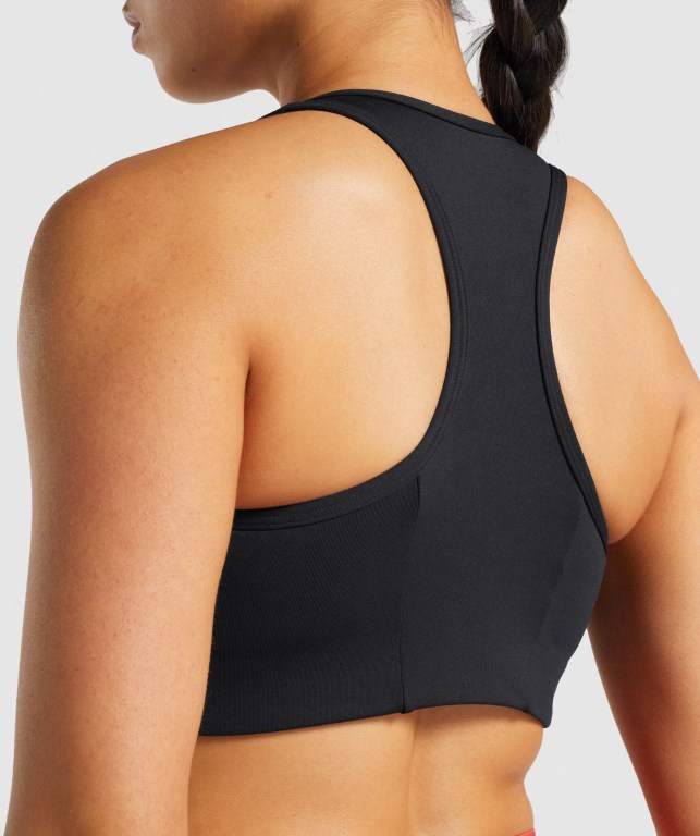 Sujetadores Deportivos Gymshark Essential Racer Back Entrenamiento Sports Bra Mujer Negros | 2OQLEU7h9Xi