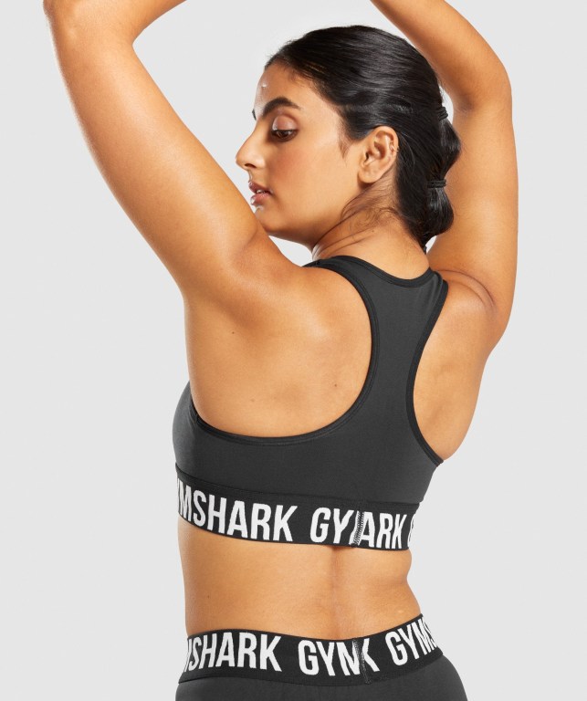 Sujetadores Deportivos Gymshark Fit Seamless Sports Bra Mujer Negros Blancos | 6rpq35h4F9D