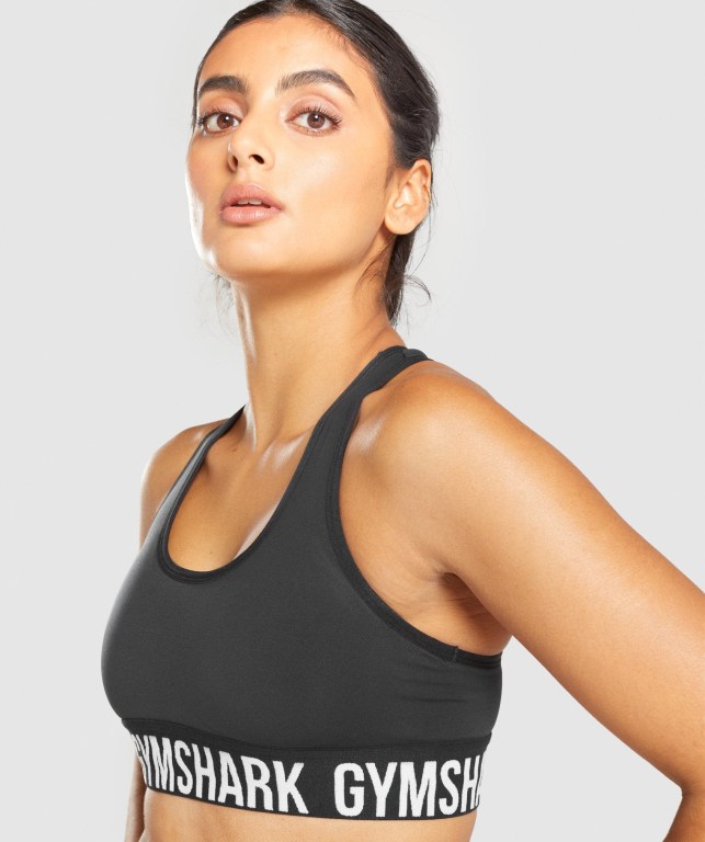 Sujetadores Deportivos Gymshark Fit Seamless Sports Bra Mujer Negros Blancos | 6rpq35h4F9D