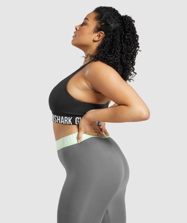 Sujetadores Deportivos Gymshark Fit Seamless Sports Bra Mujer Negros | 7doK8W7q62u