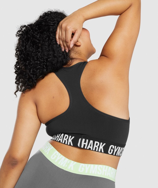 Sujetadores Deportivos Gymshark Fit Seamless Sports Bra Mujer Negros | 7doK8W7q62u