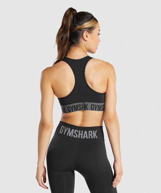 Sujetadores Deportivos Gymshark Fit Seamless Sports Bra Mujer Negros | IpEmPI6Sexo