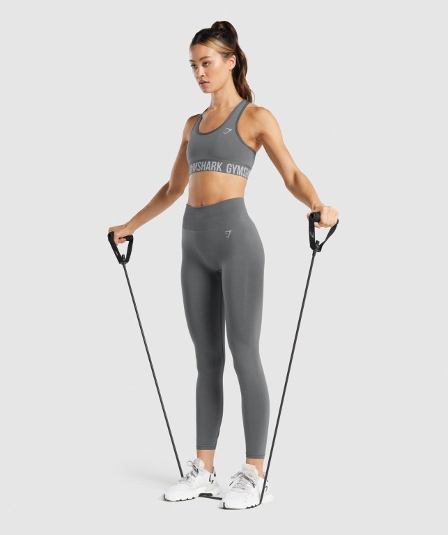 Sujetadores Deportivos Gymshark Fit Seamless Sports Bra Mujer Grises | q9GPkaooAtM