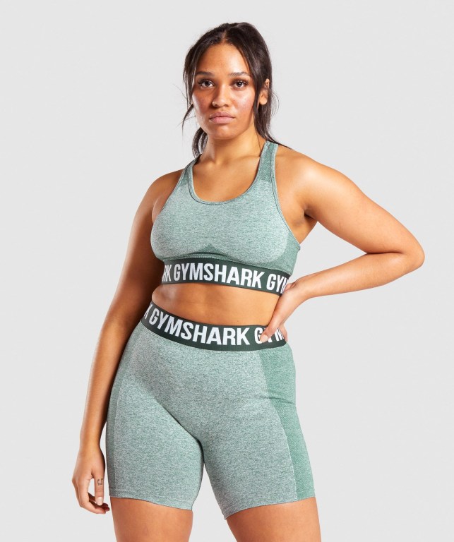 Sujetadores Deportivos Gymshark Flex Sports Bra Mujer Verdes Oscuro | R16LoXqdq86