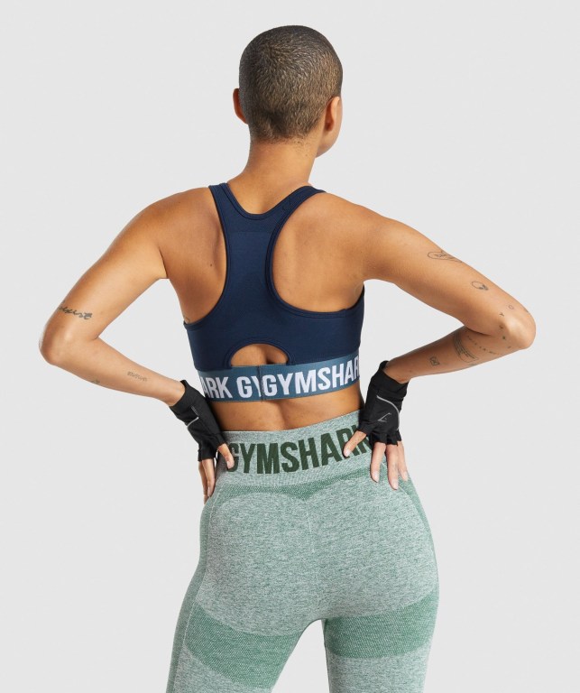 Sujetadores Deportivos Gymshark Flex Sports Bra Mujer Azul Marino | fCqX2nGnpVL