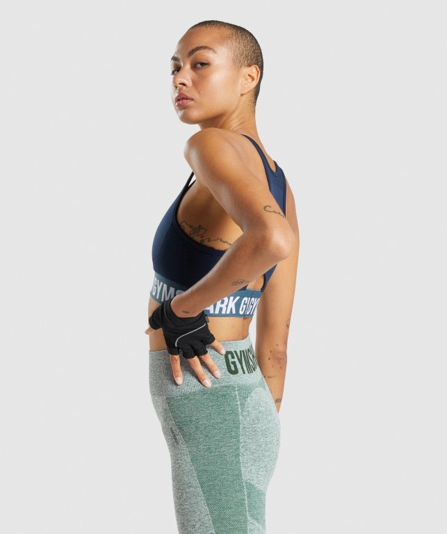 Sujetadores Deportivos Gymshark Flex Sports Bra Mujer Azul Marino | fCqX2nGnpVL