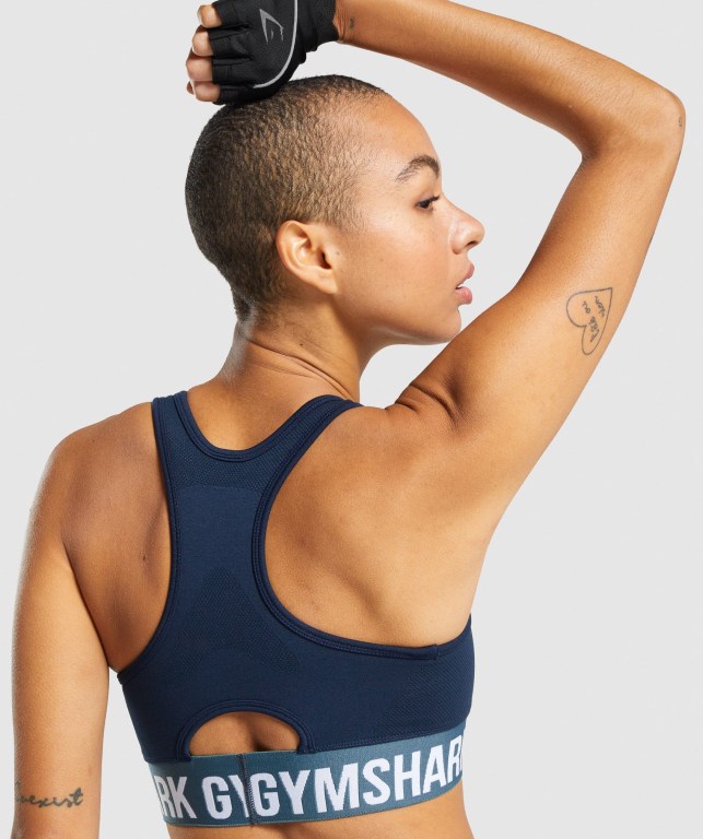 Sujetadores Deportivos Gymshark Flex Sports Bra Mujer Azul Marino | fCqX2nGnpVL