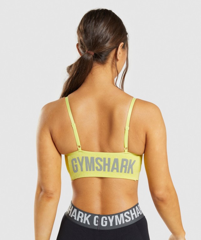 Sujetadores Deportivos Gymshark Flex Tiras Sports Bra Mujer Amarillos | DccwOBvBO4O