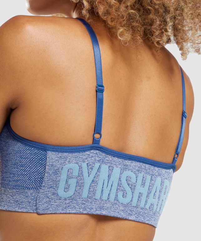 Sujetadores Deportivos Gymshark Flex Tiras Sports Bra Mujer Azules | oOPKwPEd5yU