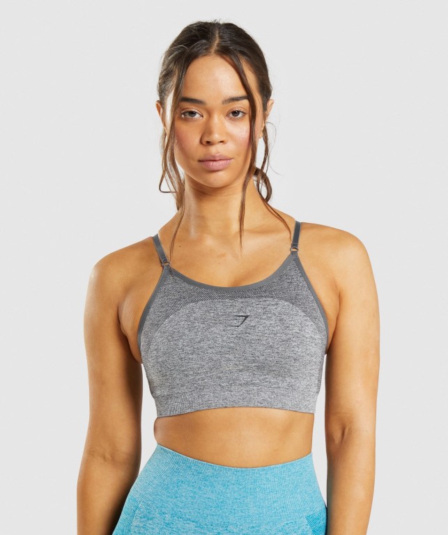 Sujetadores Deportivos Gymshark Flex Tiras Sports Bra Mujer Grises | wcl4ktvo1Z6