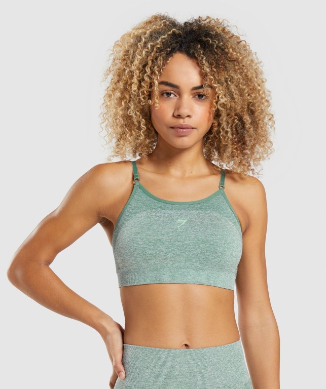 Sujetadores Deportivos Gymshark Flex Tiras Sports Bra Mujer Verdes | yafwXMj74vM