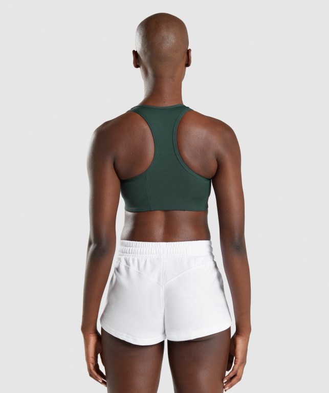 Sujetadores Deportivos Gymshark Legacy Graphic Sports Bra Mujer Verdes Oscuro | WPP6TNqScvN