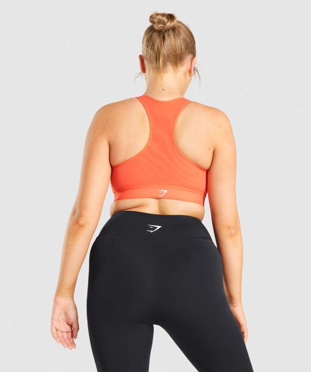 Sujetadores Deportivos Gymshark Ligeros High Support Entrenamiento Sports Bra Mujer Naranjas | ETcINOyAC9S