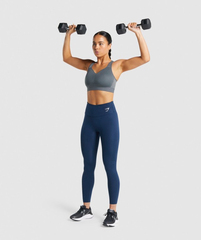 Sujetadores Deportivos Gymshark Ligeros High Support Entrenamiento Sports Bra Mujer Grises | LPRBVoTCxVF