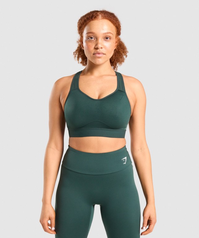 Sujetadores Deportivos Gymshark Ligeros High Support Entrenamiento Sports Bra Mujer Verdes Oscuro | SBox9xZCgBY