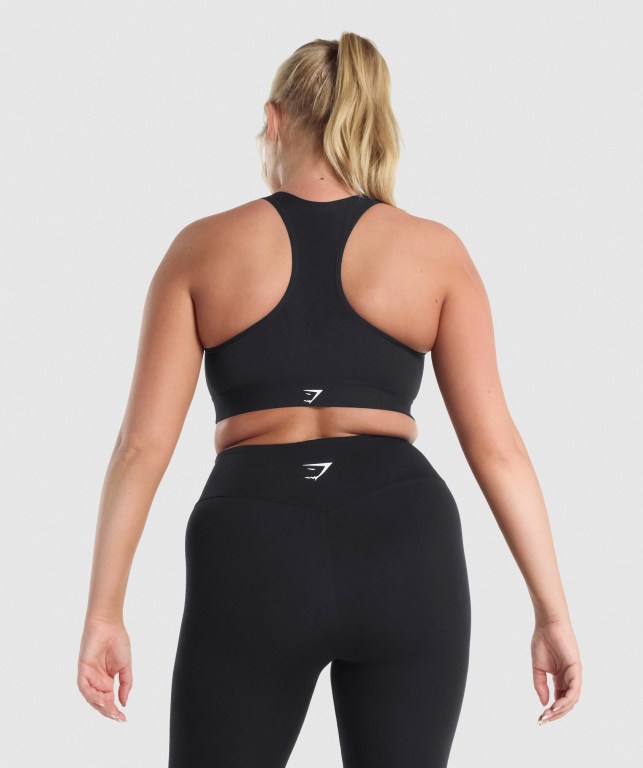 Sujetadores Deportivos Gymshark Ligeros High Support Entrenamiento Sports Bra Mujer Negros | r9EfKlVSR1e