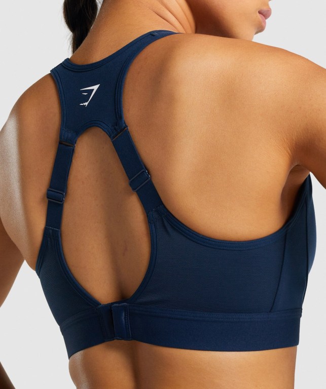 Sujetadores Deportivos Gymshark Open Back Entrenamiento Sports Bra Mujer Azul Marino | 3ArVtAS85Ea