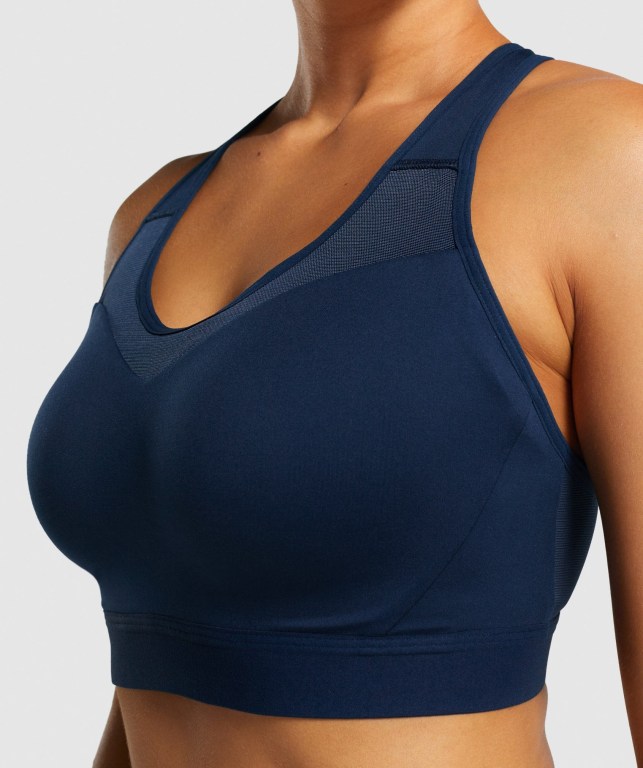 Sujetadores Deportivos Gymshark Open Back Entrenamiento Sports Bra Mujer Azul Marino | 3ArVtAS85Ea