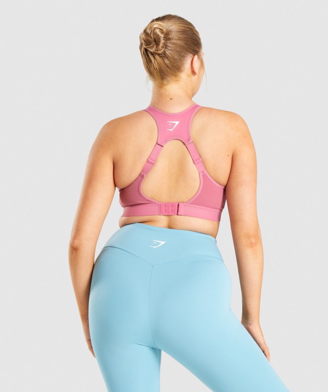 Sujetadores Deportivos Gymshark Open Back Entrenamiento Sports Bra Mujer Rosas | 76h1RGiccSc