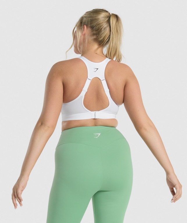 Sujetadores Deportivos Gymshark Open Back Entrenamiento Sports Bra Mujer Blancos | IvQXpXO6x4n