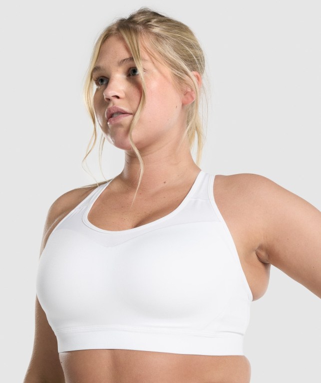 Sujetadores Deportivos Gymshark Open Back Entrenamiento Sports Bra Mujer Blancos | IvQXpXO6x4n