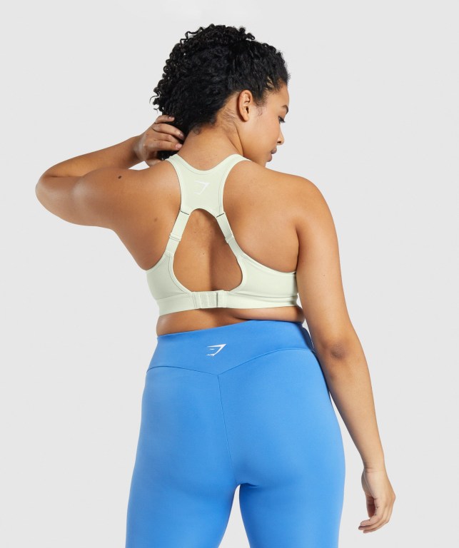 Sujetadores Deportivos Gymshark Open Back Entrenamiento Sports Bra Mujer Verdes Claro | uc2wpqYXRY1