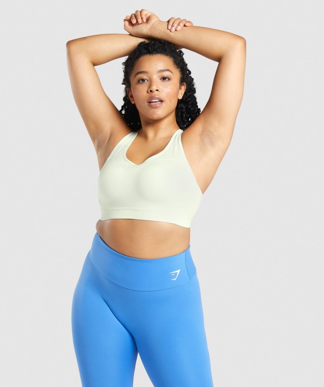 Sujetadores Deportivos Gymshark Open Back Entrenamiento Sports Bra Mujer Verdes Claro | uc2wpqYXRY1